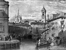 Escena de un barco en Milán, dibujo de Leitch, grabado de T. Hig Escena de un barco en Milán, dibujo de Leitch, grabado de T. Hig