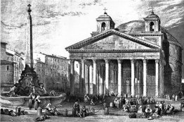 El Panteón de Roma, dibujo de Leitch, grabado de W.B. cocinero El Panteón de Roma, dibujo de Leitch, grabado de W.B. cocinero
