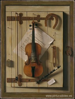 Naturaleza muerta: violín y música Naturaleza muerta: violín y música
