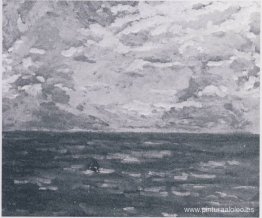 Paisaje marino con boya cónica Paisaje marino con boya cónica