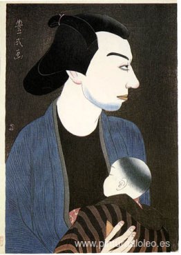 Ichikawa Uzaemon XV como el jardinero Kichigoro Ichikawa Uzaemon XV como el jardinero Kichigoro