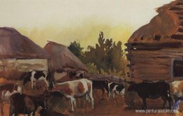 Granja de animales en el pueblo Neskuchnoye Granja de animales en el pueblo Neskuchnoye